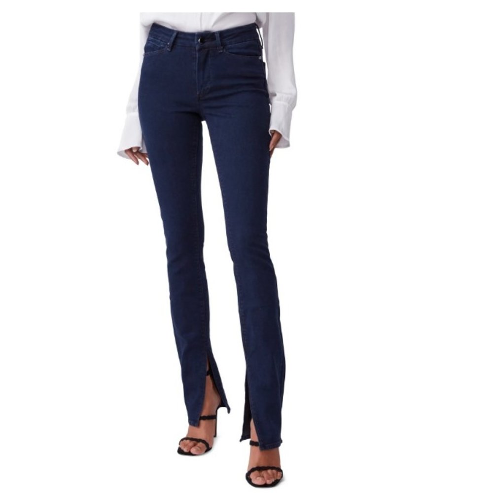PAIGE Denim Jeans Constance High Waist Split Hem Slim Womens Size 25 Nordstrom
